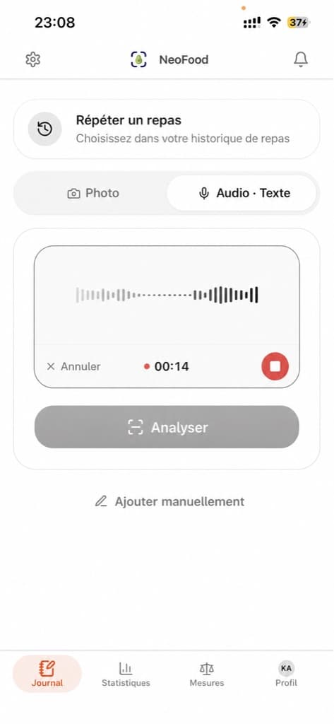 Capture d'écran de l'appli 4