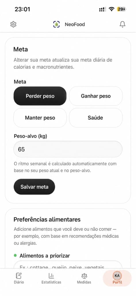 Captura de tela do app 1